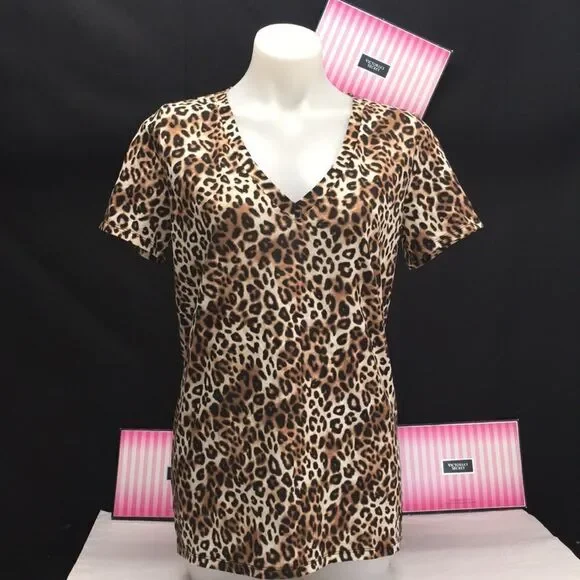 đ„Victoriaâs SecretâPink shirts cheetahâszâxsânew - Picture 2 of 8